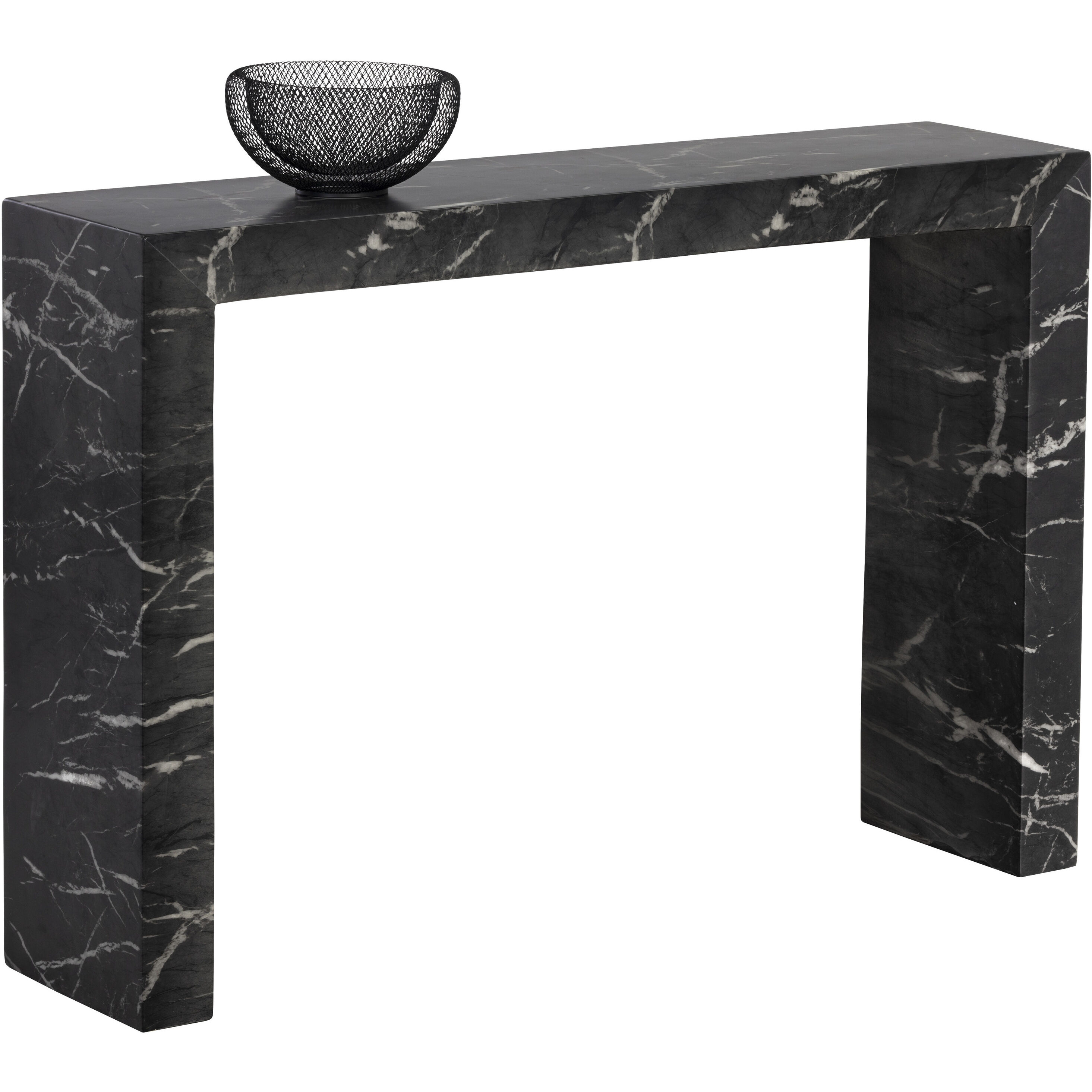 Axle 47 X 31.75 inch Marble Look / Black Outdoor Console Table